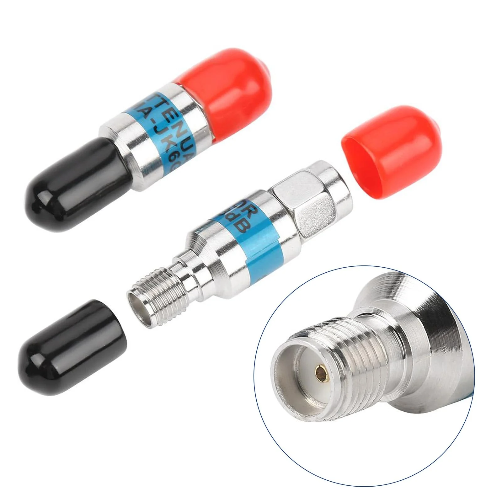 Telituny 3 Pieces Attenuator, SMA-JK Male to Female RF Coaxial Damper 2 Watt 6.0 GHz 50Ω Connector RF Coaxial DC Block Fixed Attenuator for Electrical Use (10 dB) 10db - Image 5
