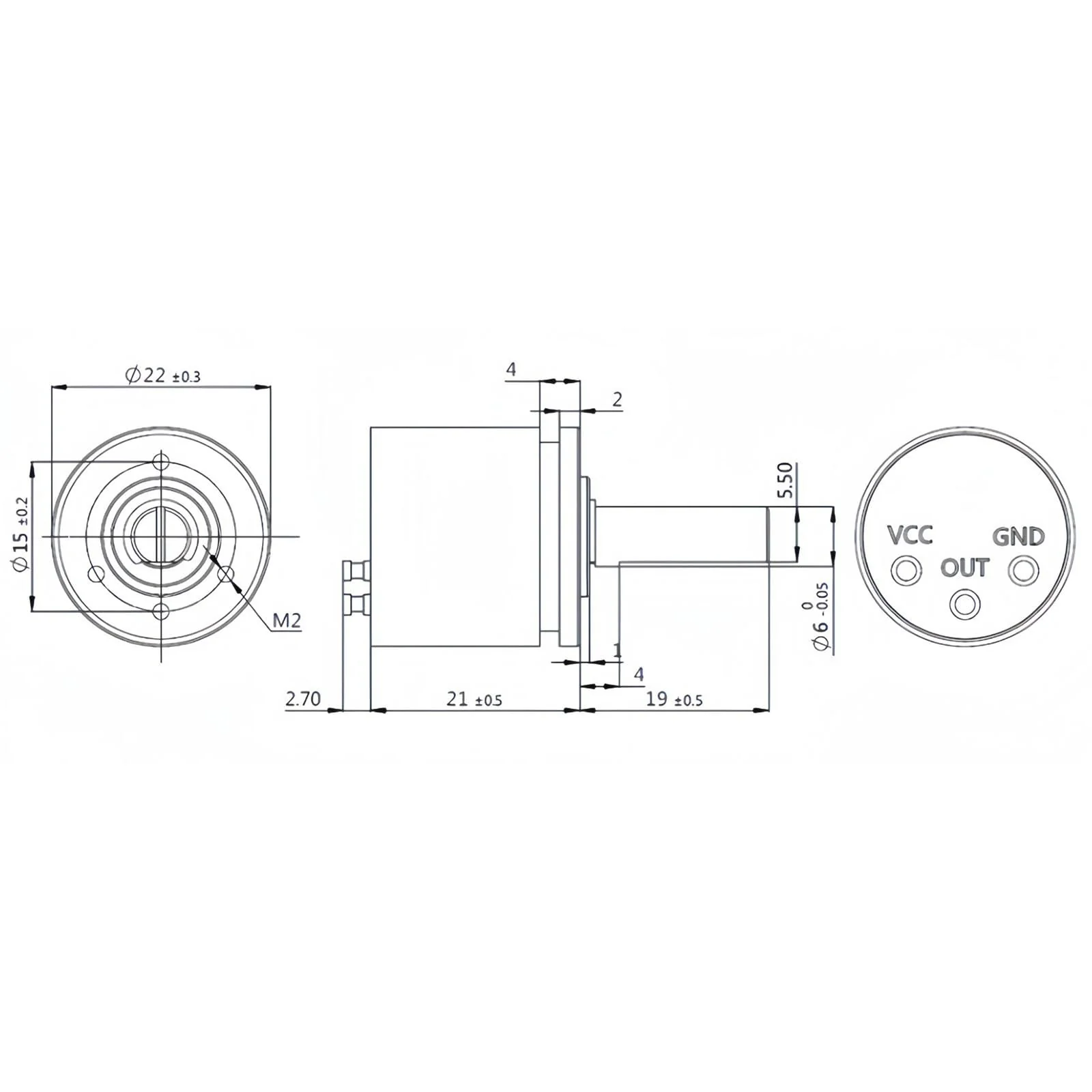Telituny Rotatable Hall Sensor, Rotating Hall Angle Sensor 0-360 Degrees 0.088° Resolution, 12 Bit Rotating Hall Sensor Hall Effect Sensors, Hall Effect Position Sensor, 0-5V Output Full Circle - Image 5
