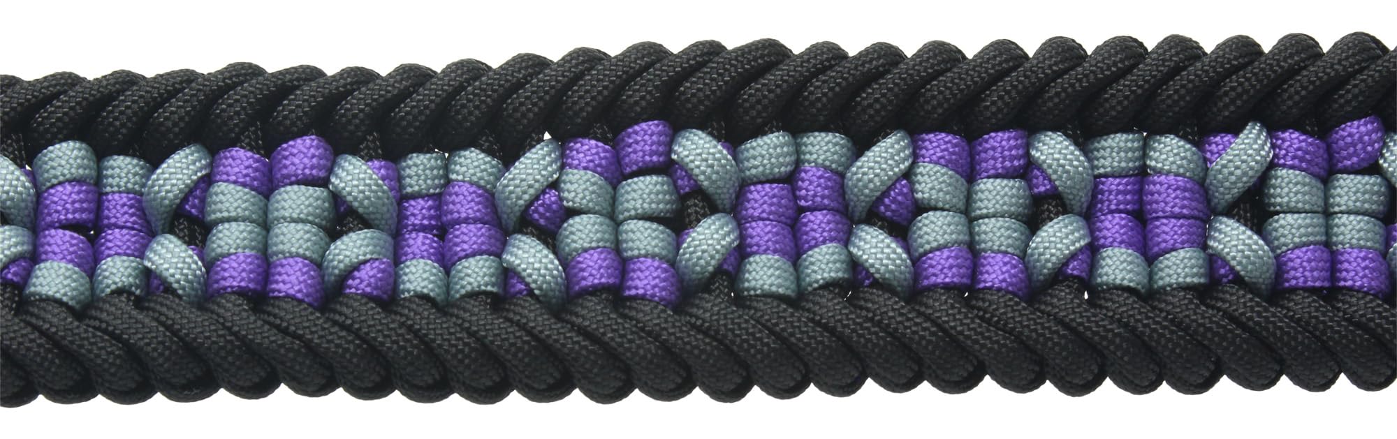 Ten Point Gear® 550 Paracord Guitar Strap - Full Grain Leather Ends for Music Playing Comfort, Stability, and Durability. Purple Rain - Image 6