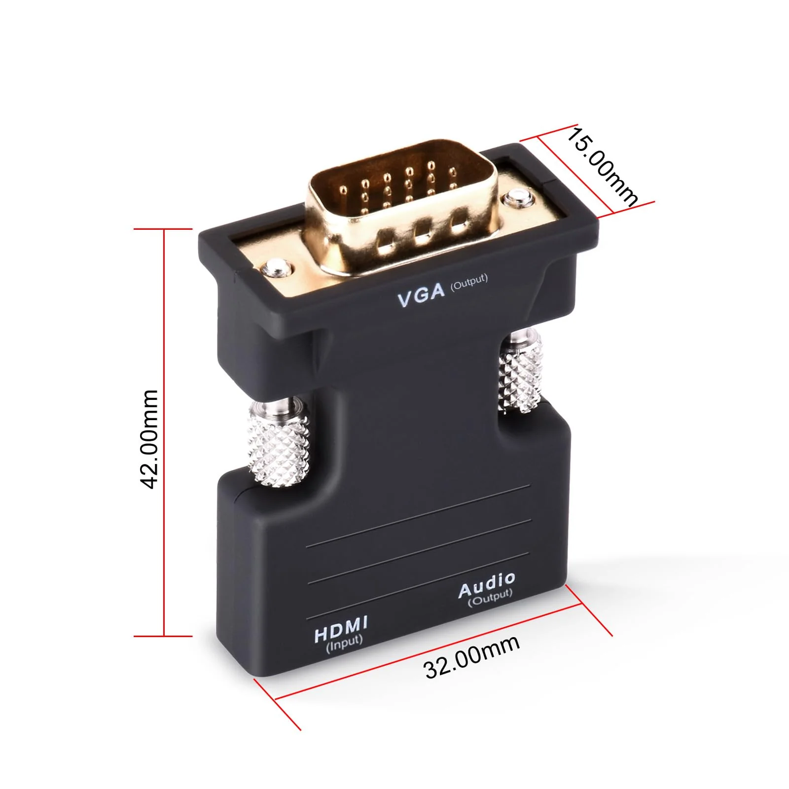 Tendak Active 1080P Female HDMI to VGA Male Converter Adapter Dongle with 3.5mm Stereo Audio portable HDMI Connector for Laptop PC PS3 Xbox STB Blu-ray DVD TV Stick - Image 5