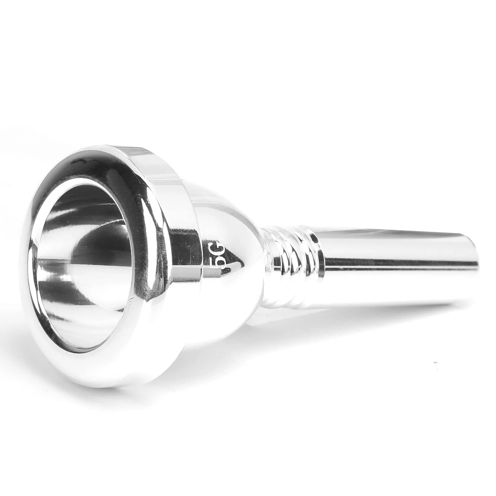 Tenor Large Shank Mouth Piece,Trombone Mouthpiece,Metal 12.7mm 5G Wind Instrument Accessory Replacement (Silver) Silver - Image 2