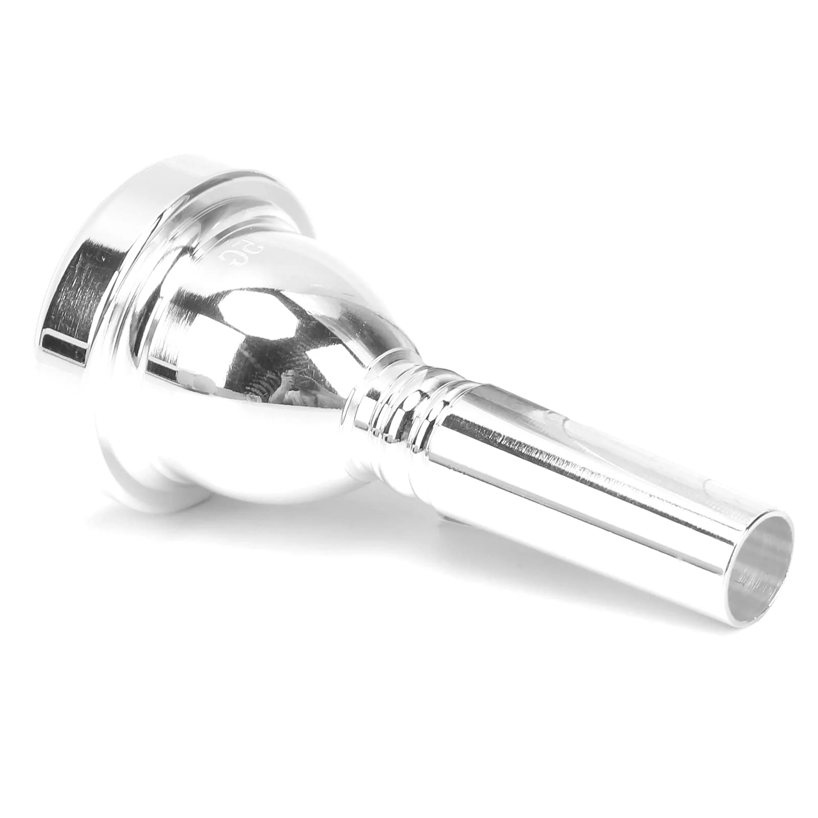 Tenor Large Shank Mouth Piece,Trombone Mouthpiece,Metal 12.7mm 5G Wind Instrument Accessory Replacement (Silver) Silver - Image 4
