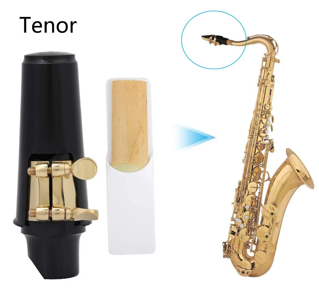 Tenor Sax Mouthpiece Kit Includes Saxophone Mouthpiece, Brass Ligature Fastener, Plastic Cap 2.5 Reed and Cushions Pads Fit for Tenor Sax Parts and Accessories 26 Pieces - Image 4