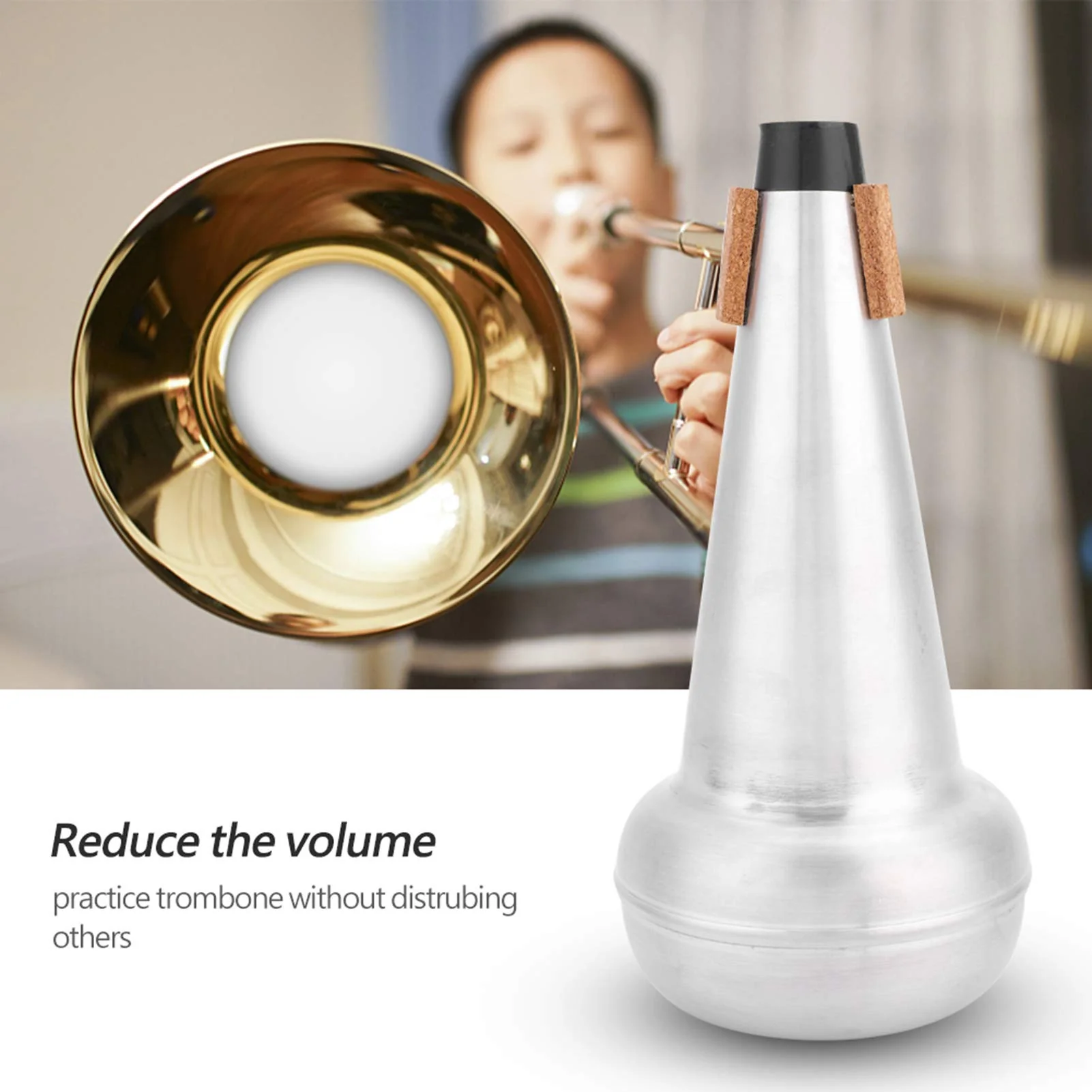 Tenor Trombone Mute Professional Aluminium Alloy Tenor Trombone Practice Mute Silencer for Trombone Musical Instruments Accessory - Image 3