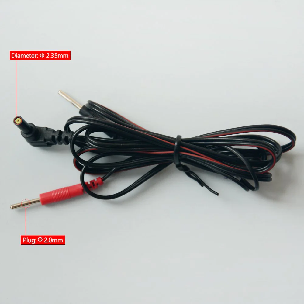 Tens Electrode Lead Wires Jack Plug Pin Connector, Electrode Units Cable Wires for TENS EMS Massage Devices, Replacement Leads for Electrotherapy Instruments, Pack of 2 - Image 6