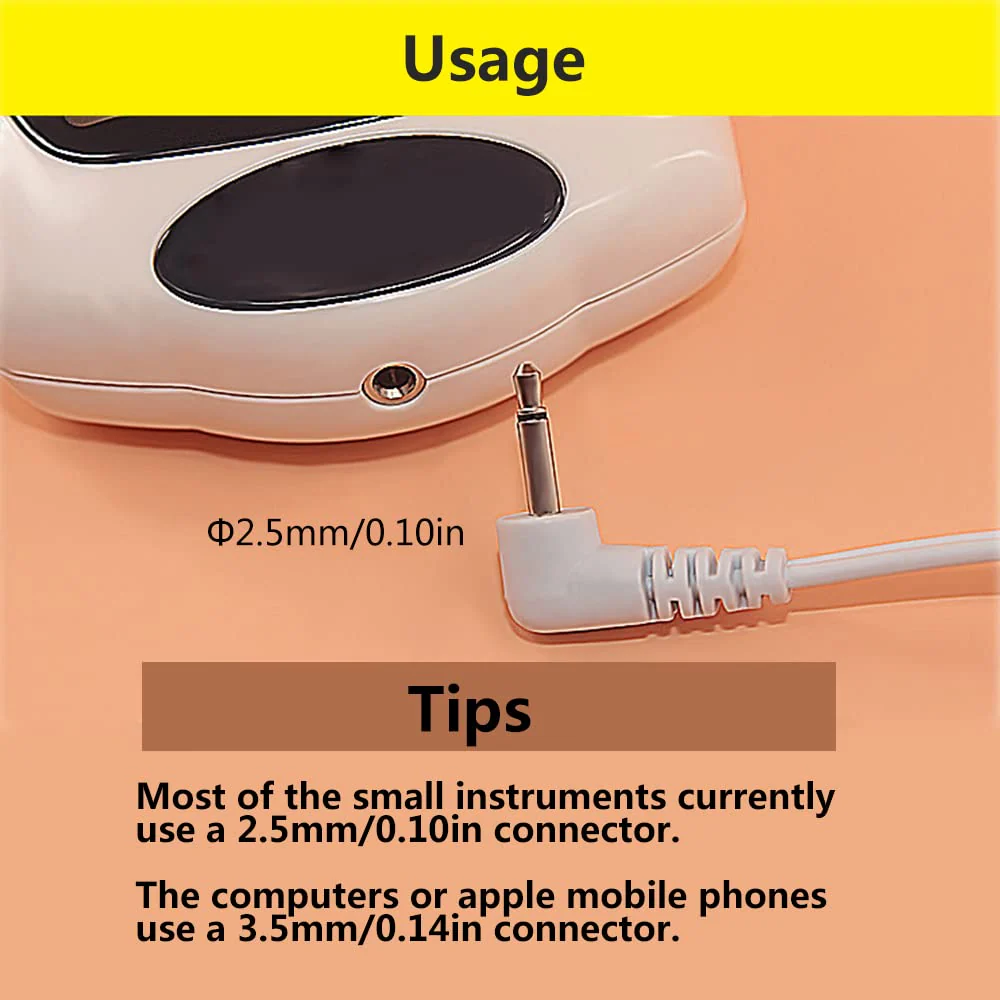 TENS Wire Cable Electrode Cable Cable for TENS Machines 2.5mm Male to 3.5mm Snap Lock 4 Pack - Image 5