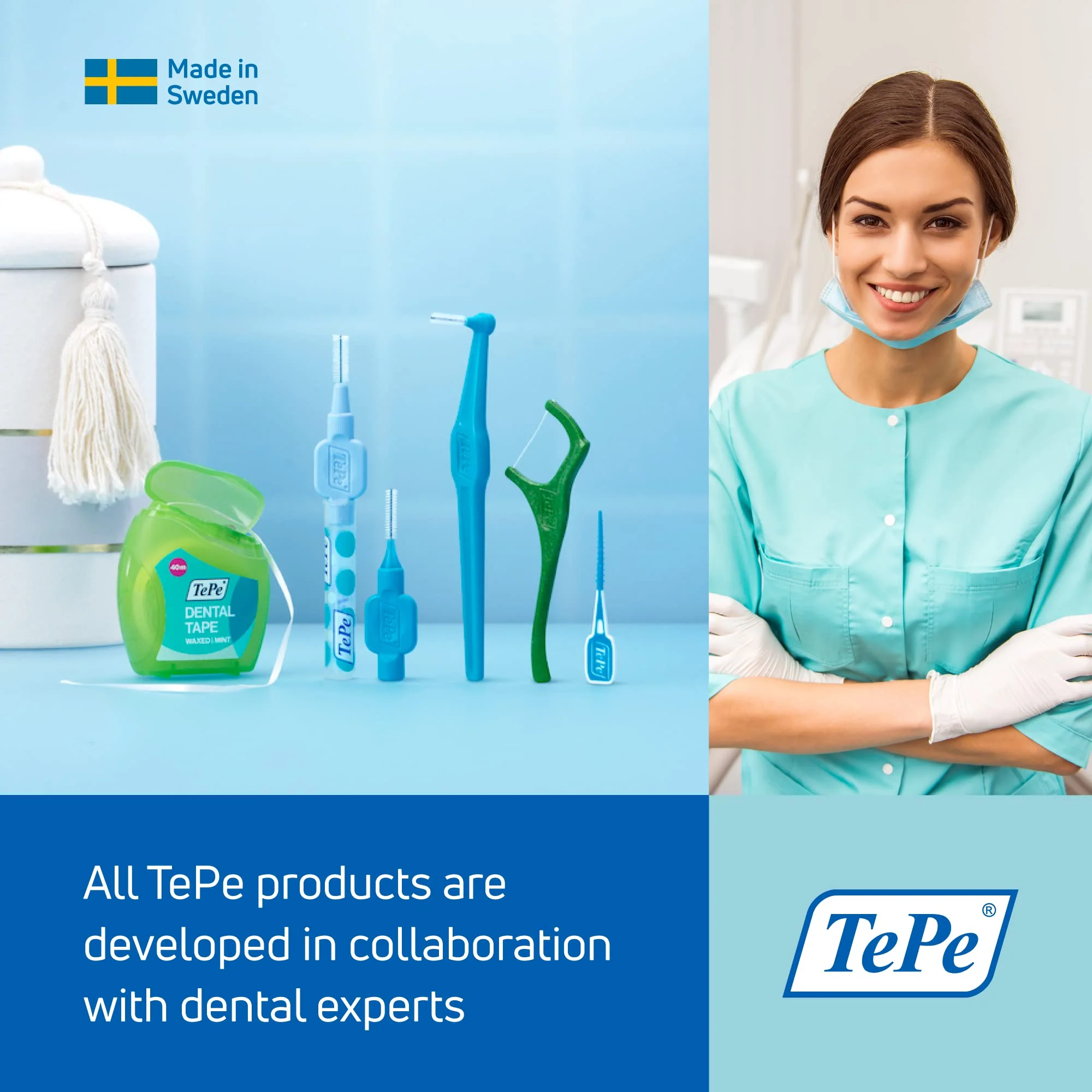 TePe Interspace Angled Soft Toothbrush for Braces with Single-End Tuft and Removable Head, 12 Pack - Image 6