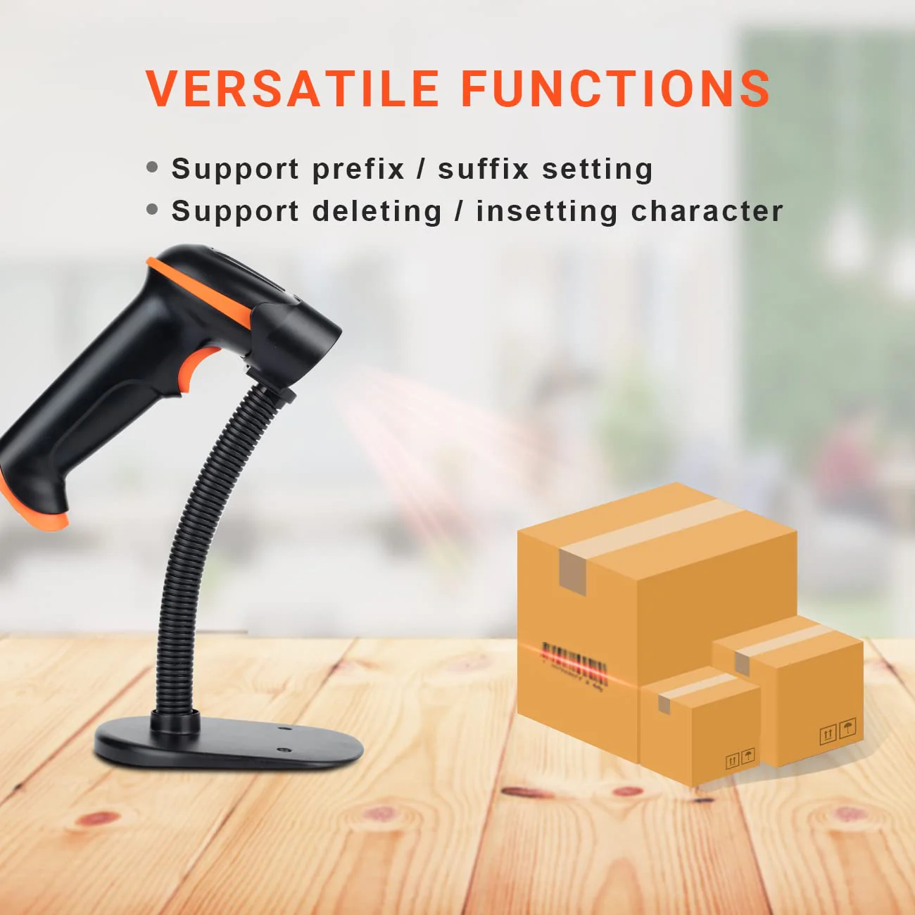 Tera Barcode Scanner Wireless 1D Laser Cordless Barcode Reader with Battery Level Indicator, Versatile 2 in 1 2.4Ghz Wireless and USB 2.0 Wired with Stand Model 5100-Z - Image 6
