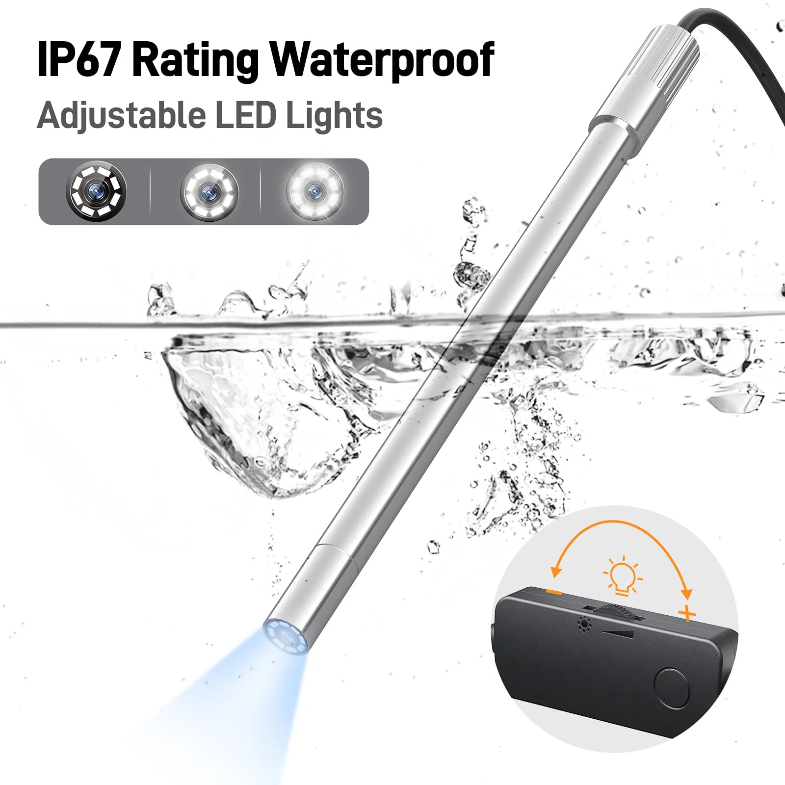 Teslong USB-C Digital Microscope, 10X to 200X Magnification Portable Camera with 8 LED Lights, Handheld Rotating Metal Stand for Coin, Electronic, Compatible with iPhone 15+ and Android Devices - Image 6
