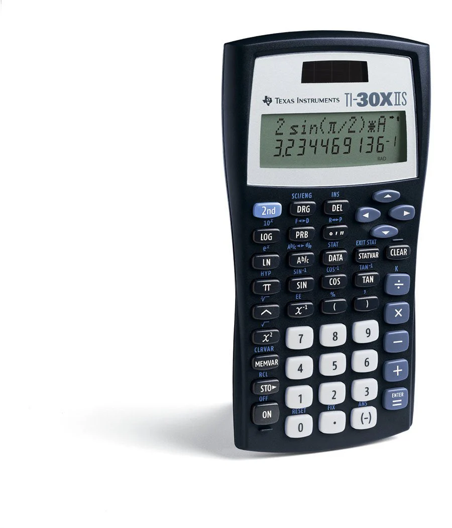 Texas Instruments TI-30XIIS Scientific Calculator, Black with Blue Accents Single Pack - Image 3