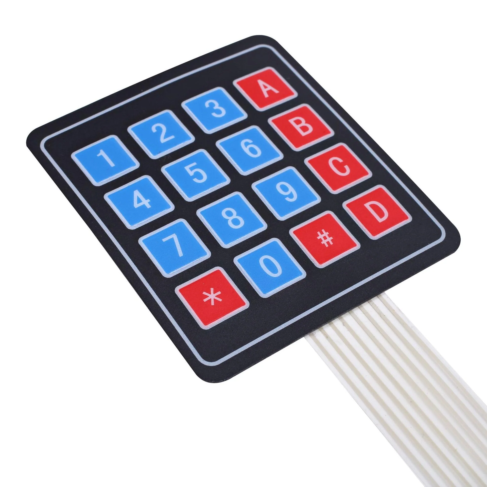 Teyleten Robot 4 x 4 Matrix Array Membrane Switch Keypad Keyboard 16 Key Matrix Array Membrane Switch Keypad Keyboard 4 x 4 Keypad Keyboard 16 Keypad Keyboard for Arduino 5PCS - Image 2