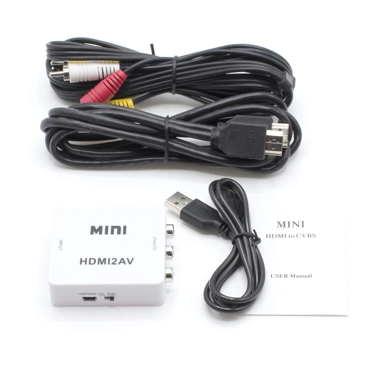 THE CIMPLE CO - HDMI to RCA Converter (Digital to Analog Converter) - Converts from HDMI - Does Not Work in Reverse - Down Converts - White Kit