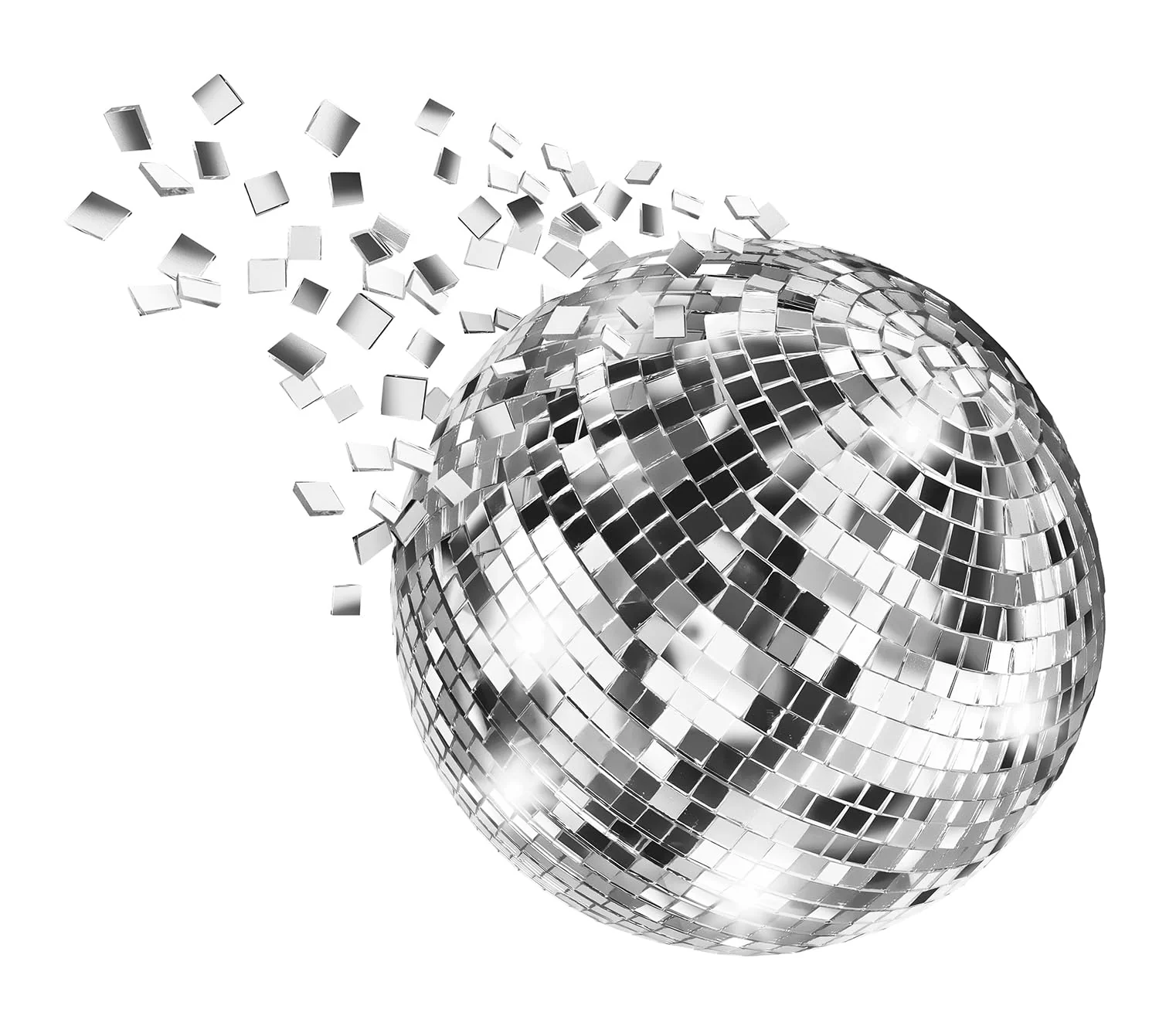 The Dreidel Company Mirror Disco Ball With Attached String For Hanging Ring, Reflects Light, Party Favor, 2" (6-Pack) 6-Pack - Image 3