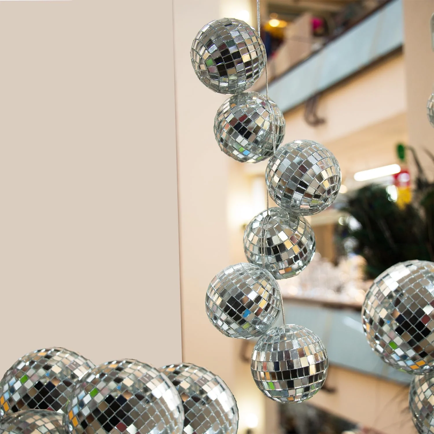 The Dreidel Company Mirror Disco Ball With Attached String For Hanging Ring, Reflects Light, Party Favor, 2" (6-Pack) 6-Pack - Image 8