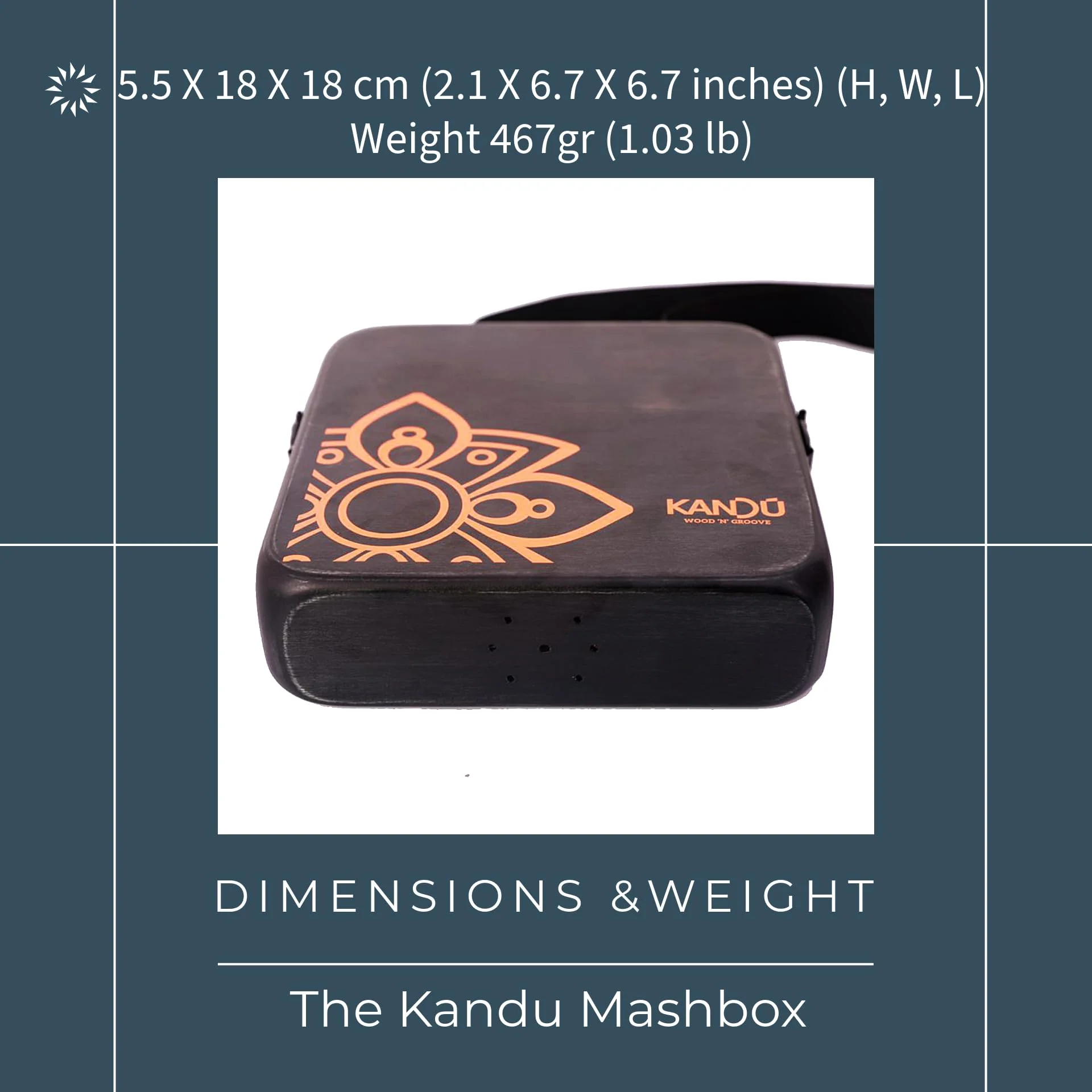 The Kandu Mashbox - is the first-ever wearable drum shaker,small Cajon designed to meet the needs of every percussionist (Black) Black - Image 4
