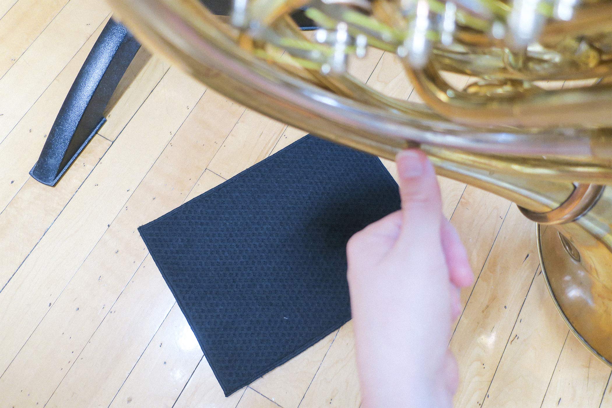 The Original Spit Catcher by Brasstache - For Brass/Wind Instruments, Ultra-Absorbent and Leakproof, Multi-layered Cloth Pad to Empty Your Spit, Self-Packing…… (Single) Single - Image 5
