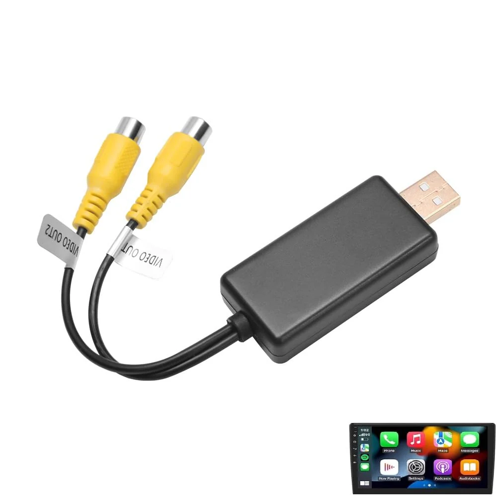 TheCoolCube USB to CVBS Video Output Adapter 2 CVBS Output USB to RCA Cable DC 5V for Android Multimedia Player and Android TV Player - Image 2