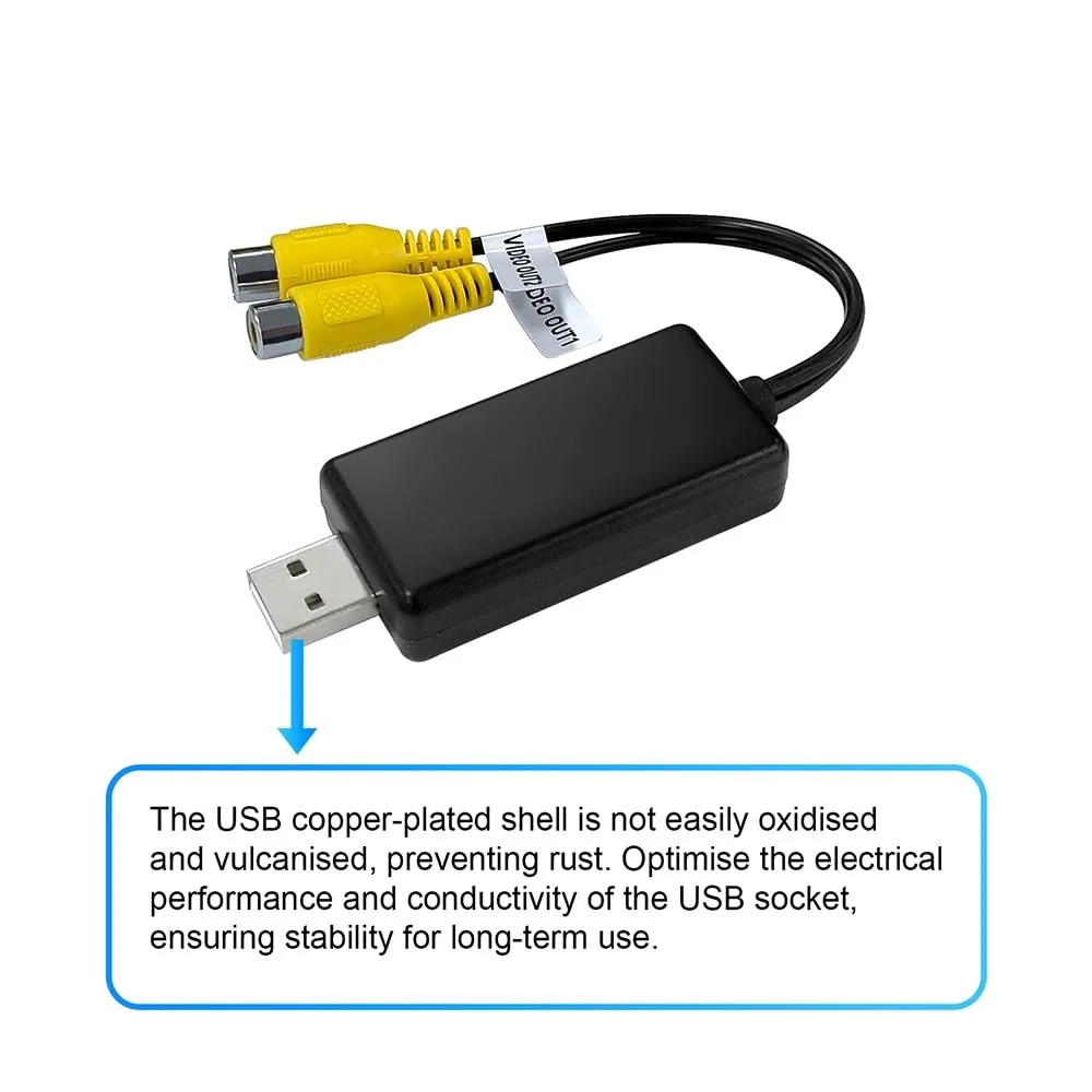 TheCoolCube USB to CVBS Video Output Adapter 2 CVBS Output USB to RCA Cable DC 5V for Android Multimedia Player and Android TV Player - Image 3