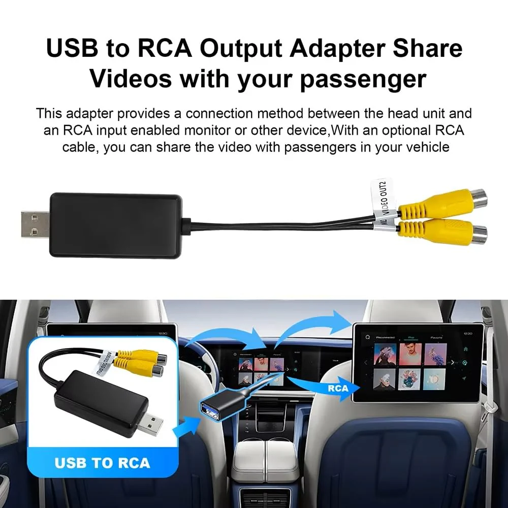 TheCoolCube USB to CVBS Video Output Adapter 2 CVBS Output USB to RCA Cable DC 5V for Android Multimedia Player and Android TV Player - Image 7
