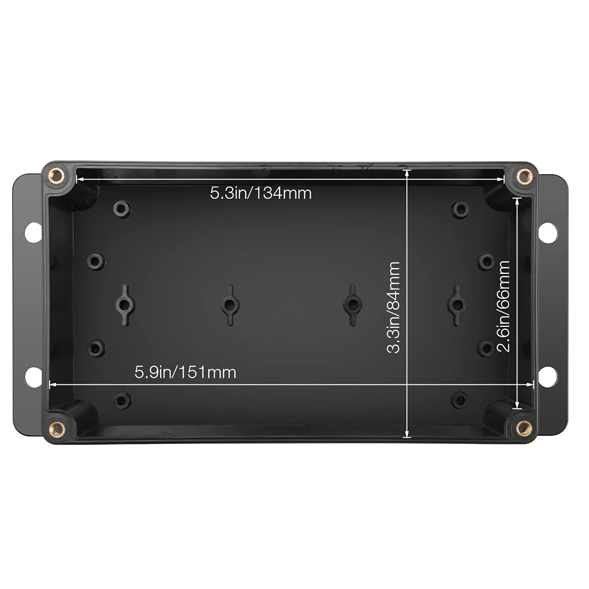 Therlan Junction Box Black Waterproof Electronic Housing Plastic, IP65 Junction Box ABS Housing Junction Box Surface-Mounted Distribution Box Outdoor Waterproof Distribution Box Black (158 x 90 x 60 158 x 90 x 60 mm - Image 6