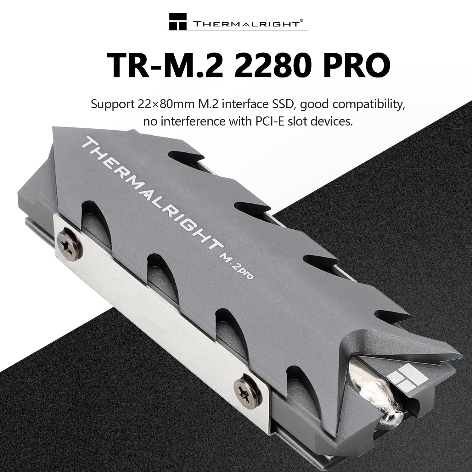 Thermalright M.2 2280 Pro SSD Heat Sink, 8 mm Heatpipe, High Performance Double Side Thermal Pad - Image 2