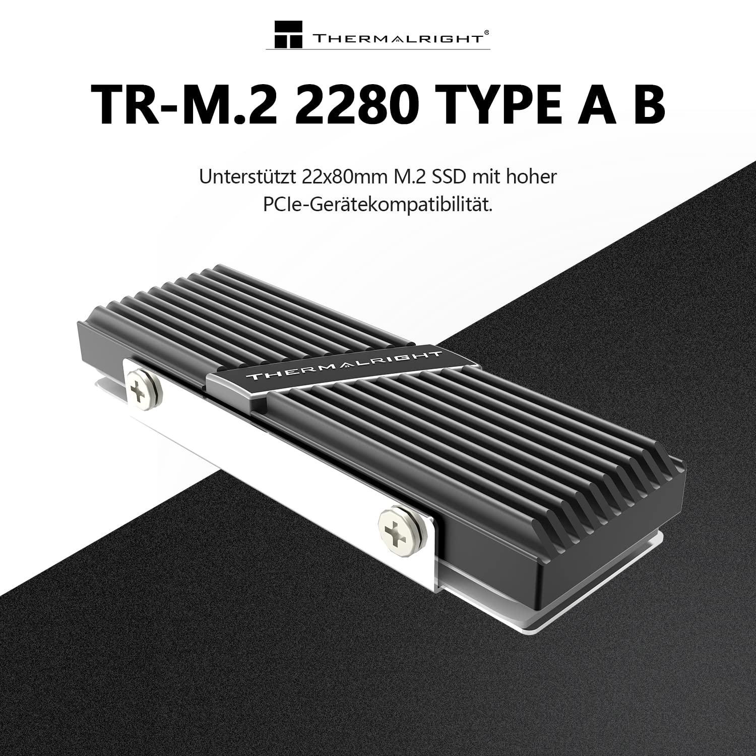 Thermalright M.2 2280 Type A B SSD Cooler for M.2 2280 SSD Cooling, Aluminium Heatsink Cooler M.2 2280 for Desktop M.2 SSD PC and Computer M.2 2280 A B - Image 2