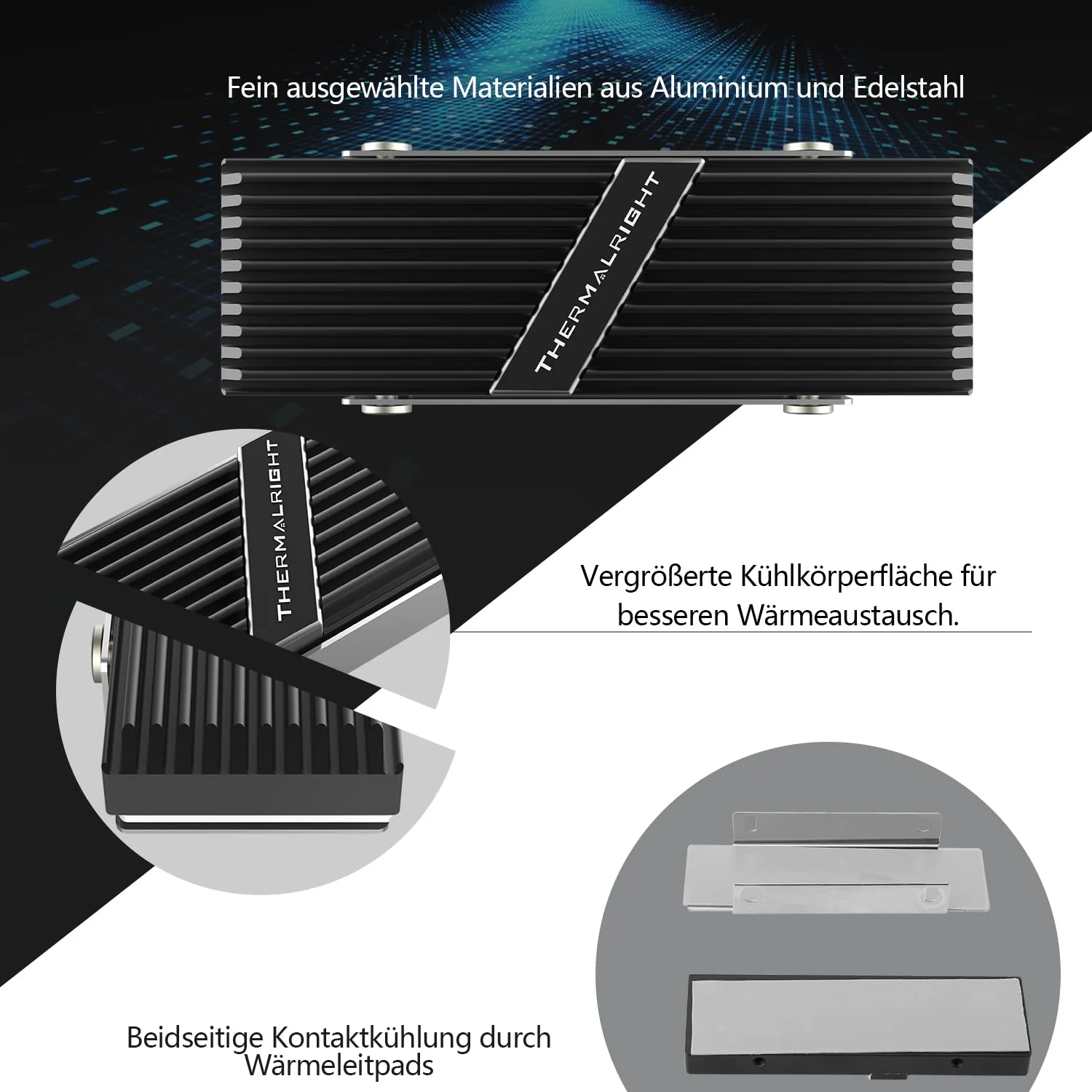 Thermalright M.2 2280 Type A B SSD Cooler for M.2 2280 SSD Cooling, Aluminium Heatsink Cooler M.2 2280 for Desktop M.2 SSD PC and Computer M.2 2280 A B - Image 3