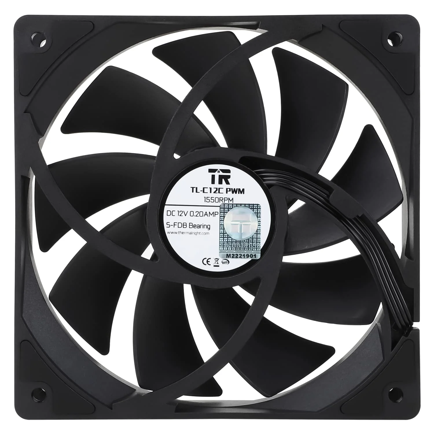 Thermalright TL-C12C CPU Fan 120 mm Case Cooler, 4-Pin PWM Quiet Computer Cooling with S-FDB Bearing Included, up to 1550RPM PC Cooling (3 Quantities) TL-C12C X3 - Image 8