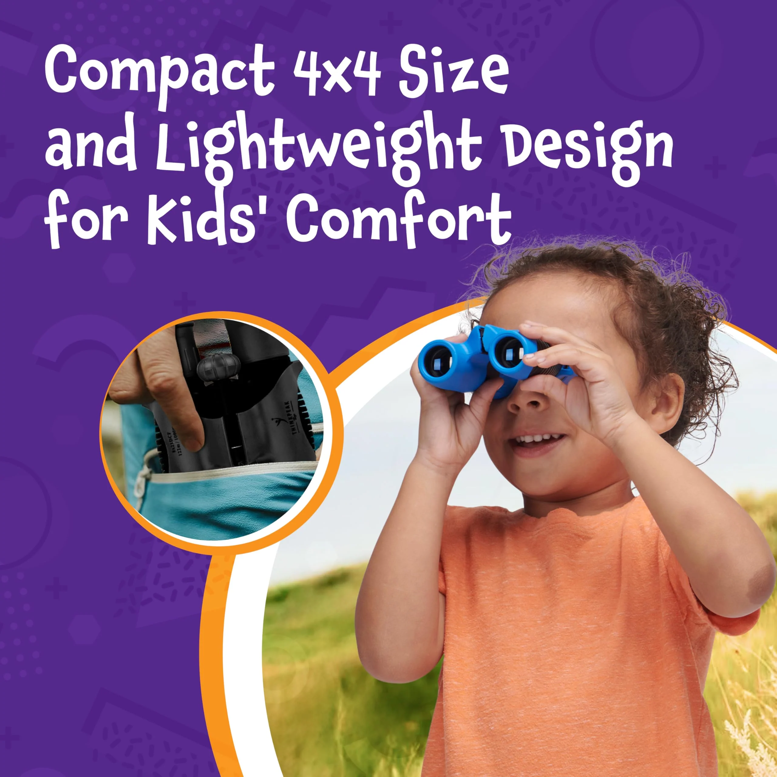 Think Peak Blue Binoculars Science Toy for Kids Ages 3-12 Years - Real Compact Outdoor Adventure & STEM Educational Nature Hiking Explorer for Bird Watching, Camping Children’s Birthday Gift - Image 9