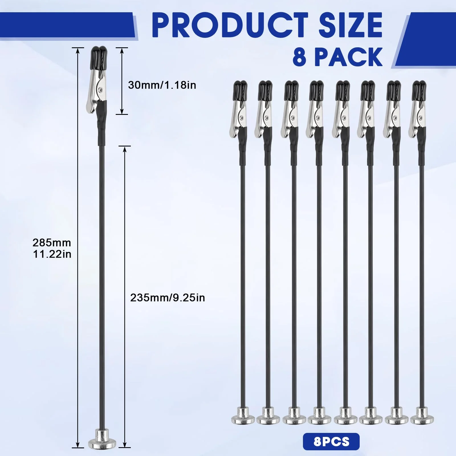 Third Hand Soldering with Magnetic Base, 8 Pieces Helping Hand with Flexible Gooseneck, Soldering Aid Third Hand, Board Holder, Helping Hand - Image 2