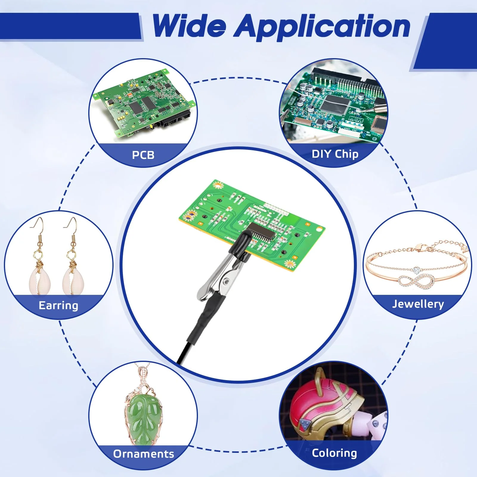 Third Hand Soldering with Magnetic Base, 8 Pieces Helping Hand with Flexible Gooseneck, Soldering Aid Third Hand, Board Holder, Helping Hand - Image 7