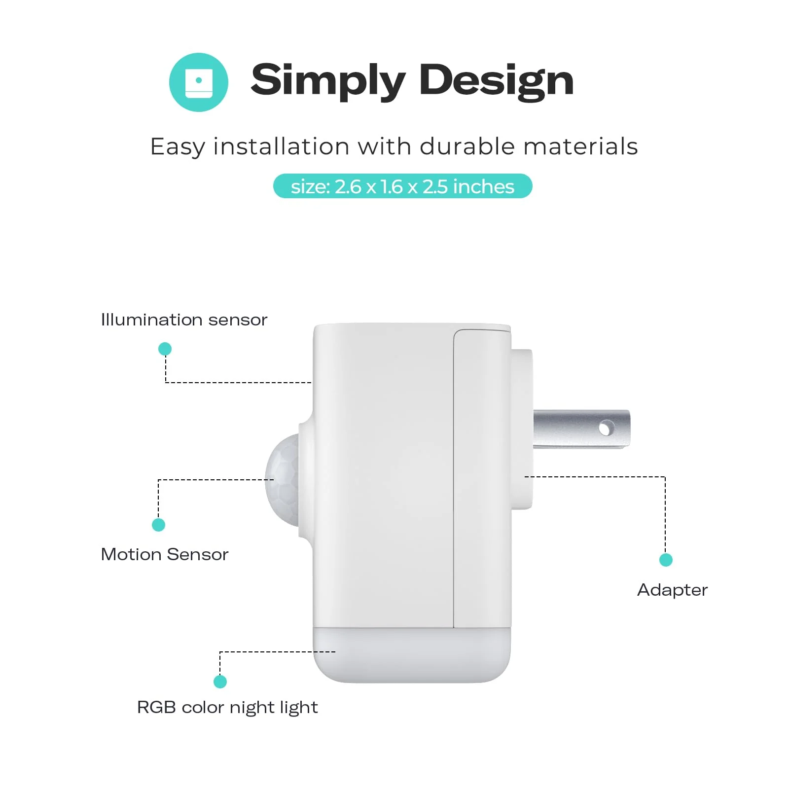 THIRDREALITY Multi-Function Night Light, Zigbee Repeater, 3-in-1 Combines a Motion Sensor, a Illumination Sensor and RGB Color Night Light, 1-100% Adjustable Brightness, Zigbee hub Required 1 Pack - Image 2