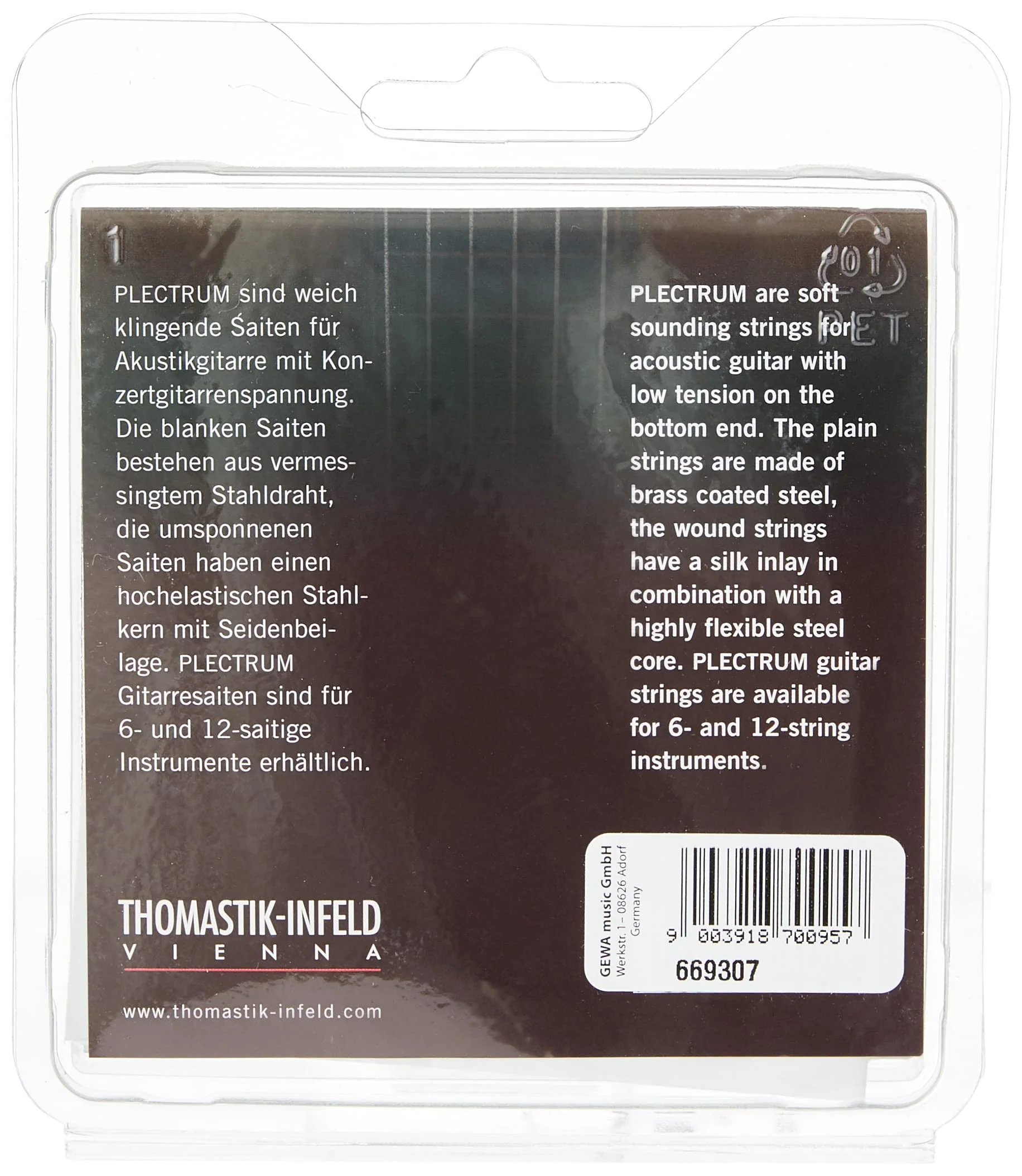 Thomastik-Infeld AC110 Acoustic Guitar Strings - Plectrum Series 6 String Set E, B, G, D, A, E Satz AC110 - Image 4