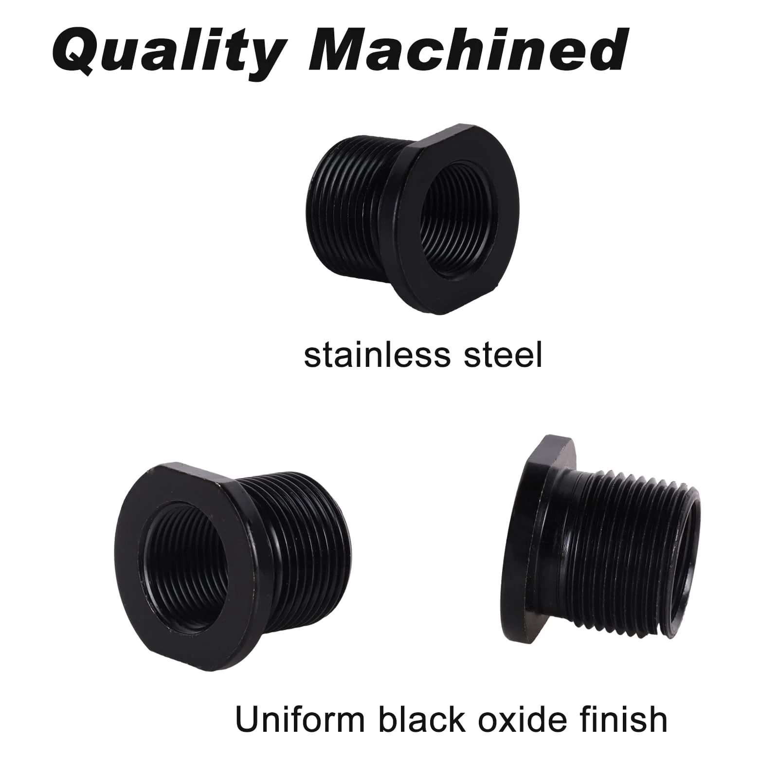 Thread Protector, 1/2 x 28 Convert to 5/8x24 with Crush Washer Steel (3pack) 3 - Image 2