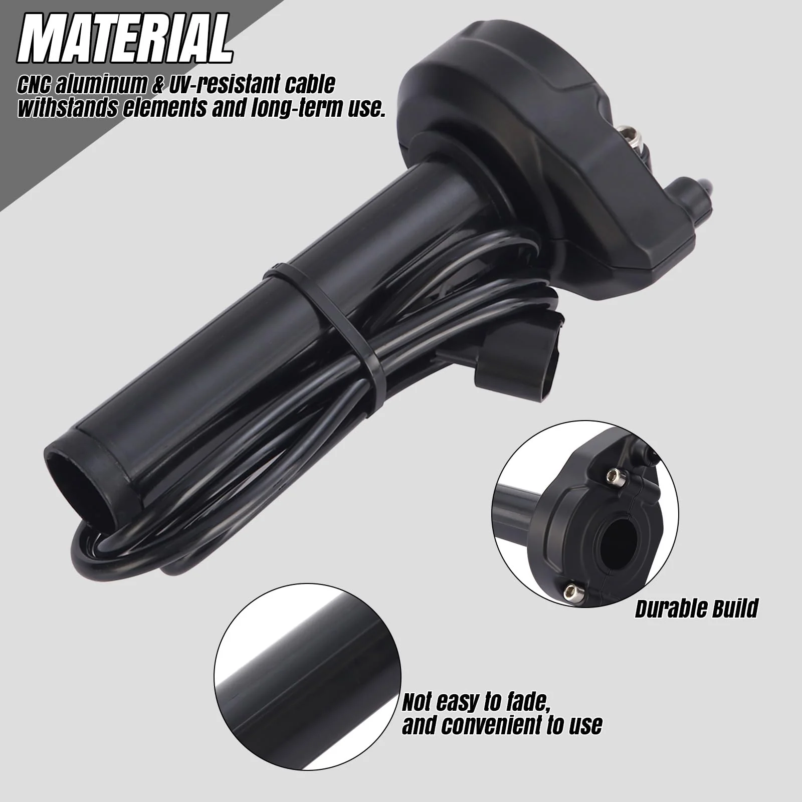 Throttle Grip with Rolling Bearing for Surron Light Bee X/S & Segway X160/X260 Black - Image 3