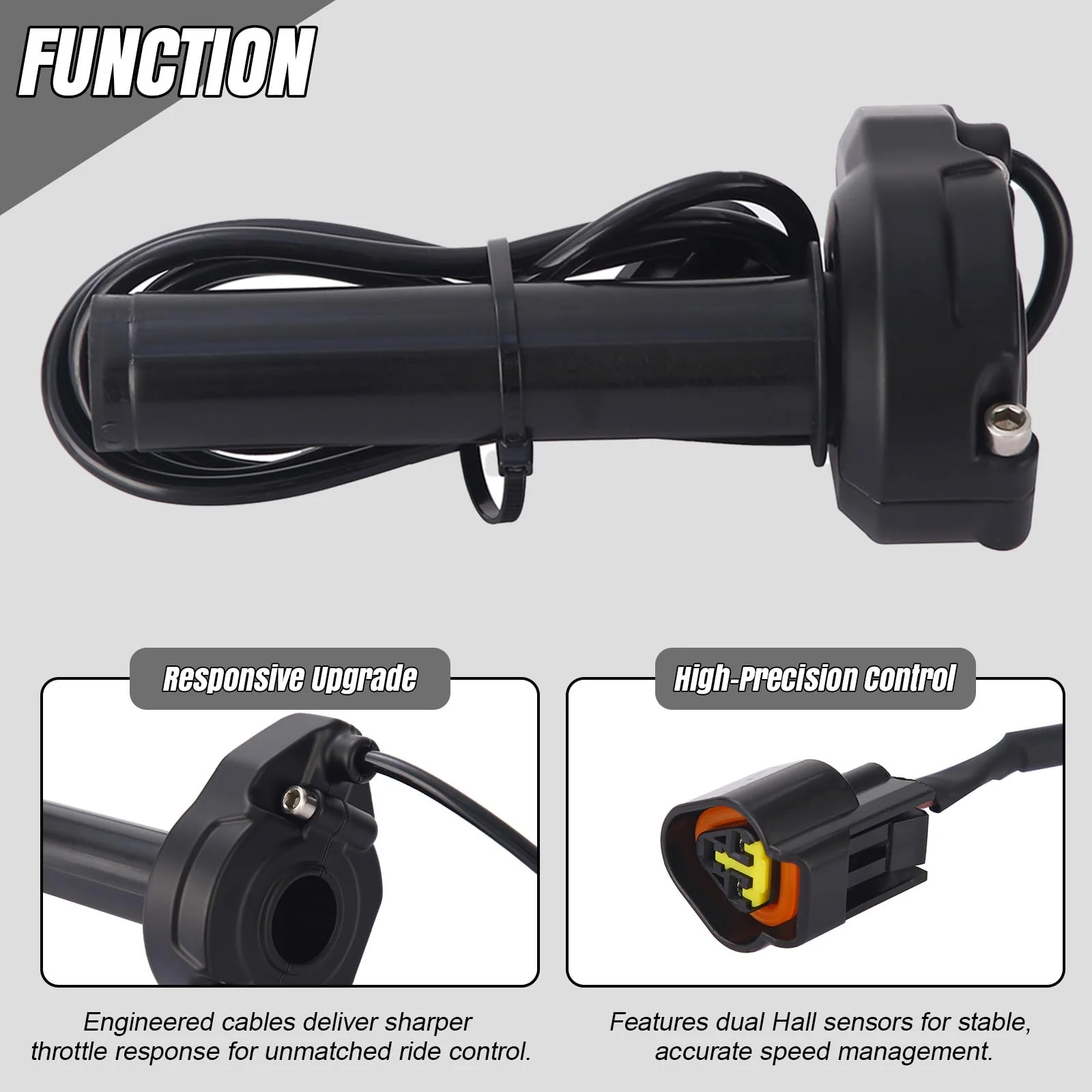 Throttle Grip with Rolling Bearing for Surron Light Bee X/S & Segway X160/X260 Black - Image 4
