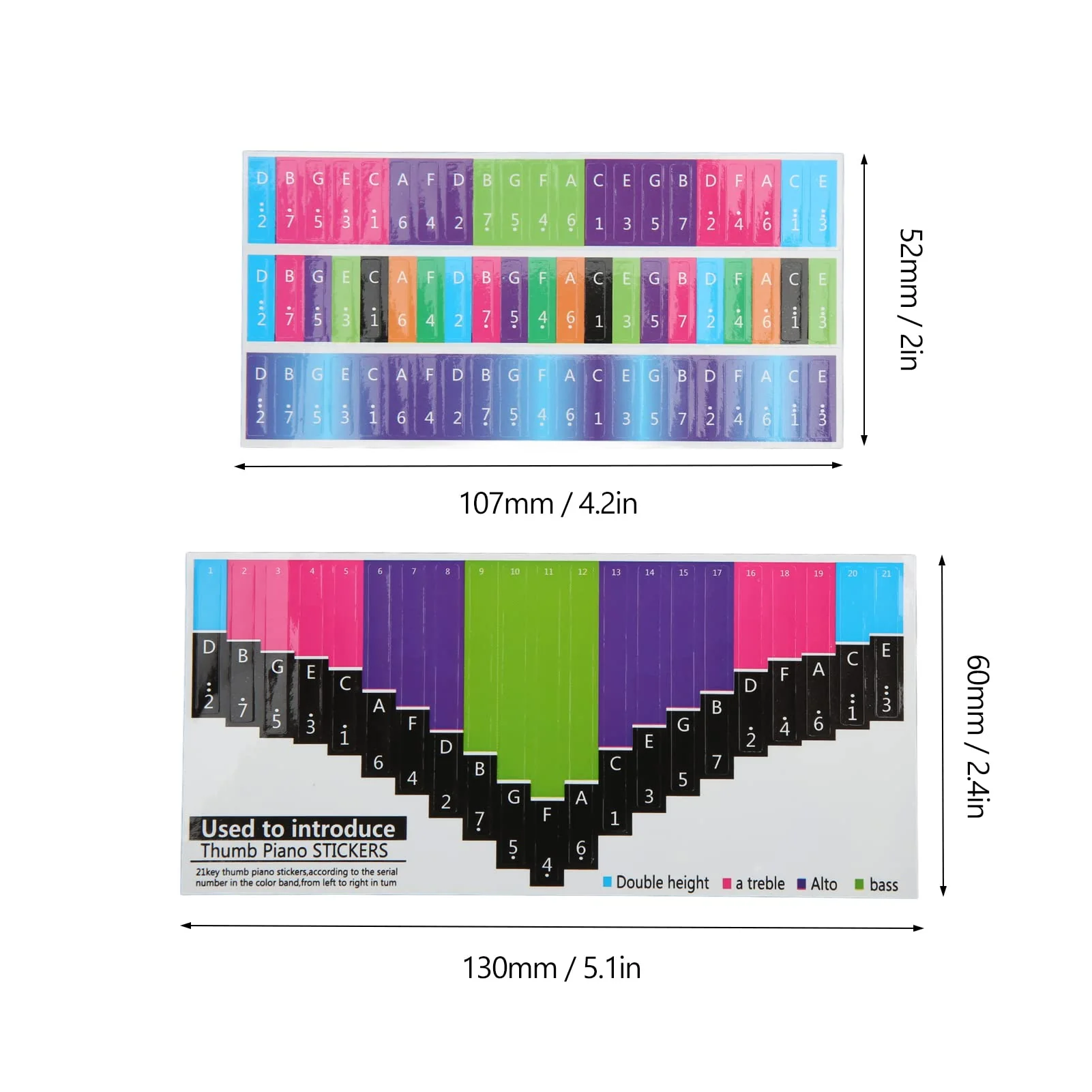 Thumb Piano Note Stickers, Attractive High Adhesion Kalimba Scale Sticker for Beginner for Percussion Practice(21 tone thumb piano universal),Playing Accessories - Image 7
