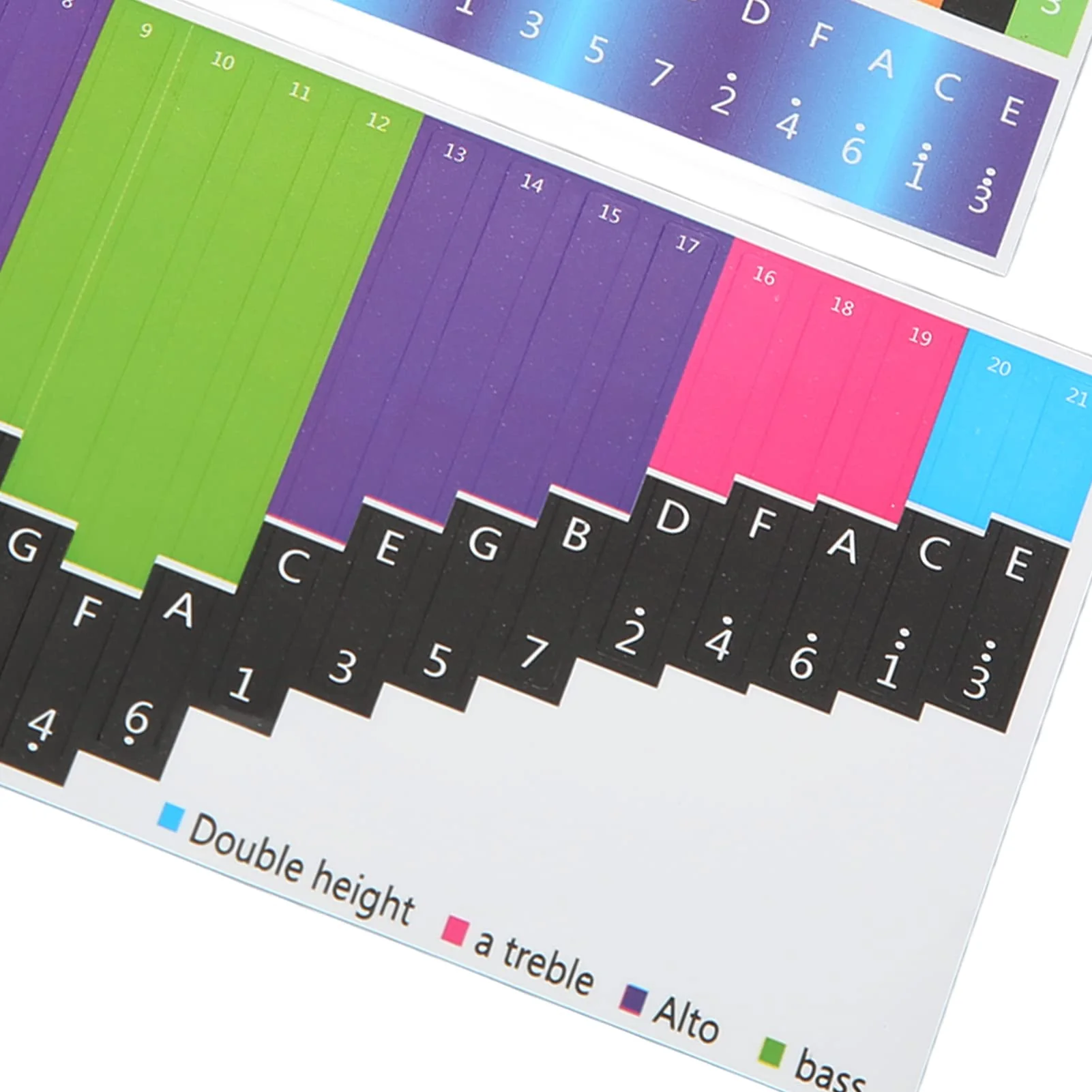 Thumb Piano Note Stickers, Attractive High Adhesion Kalimba Scale Sticker for Beginner for Percussion Practice(21 tone thumb piano universal),Playing Accessories - Image 8