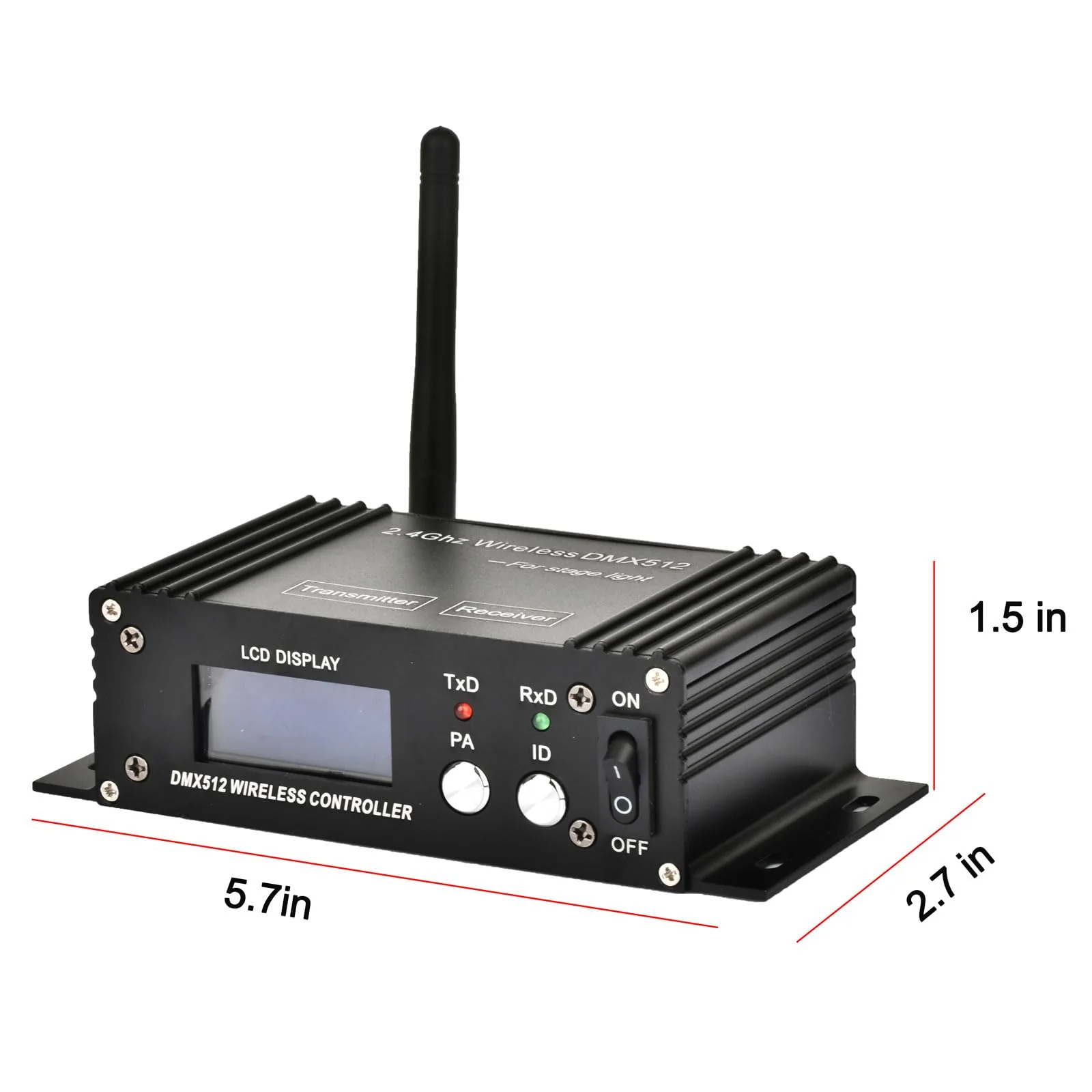 Tiandirenhe DMX 512 Controller, 2.4G Wireless Transmitter Receiver, LCD Display Power Adjustable Repeater Lighting Dimmer Controller for DJ Light Party Disco KTV Bars - Image 5