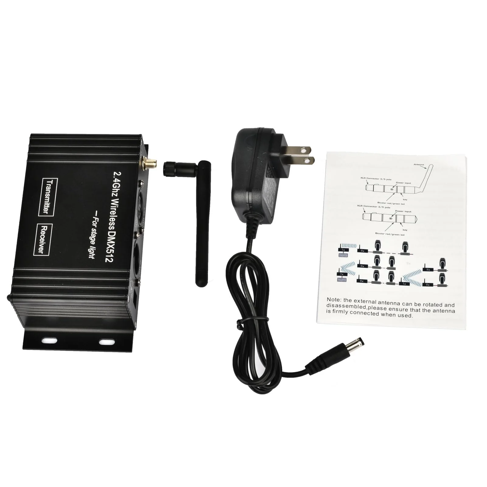 Tiandirenhe DMX 512 Controller, 2.4G Wireless Transmitter Receiver, LCD Display Power Adjustable Repeater Lighting Dimmer Controller for DJ Light Party Disco KTV Bars - Image 8