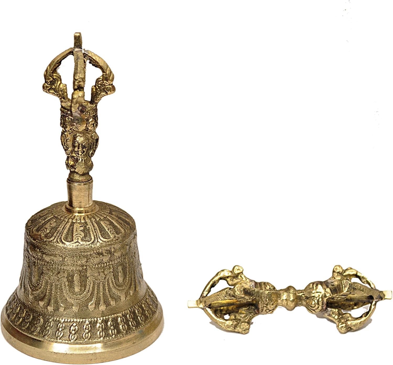 Tibetan Buddhist Meditation Bell and Dorje Set – Ritual Chime for Yoga, Mindfulness, Chakra Healing, and Spiritual Practices - Image 3