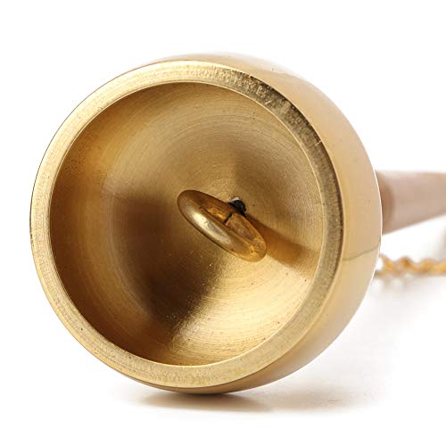 Tibetan Hand BellMeditation and Prayer Bells Buddhism Wooden Handle Brass Hand Bell Meditation Singing Bell Singing Scripture Implement Buddhist Supplies - Image 9