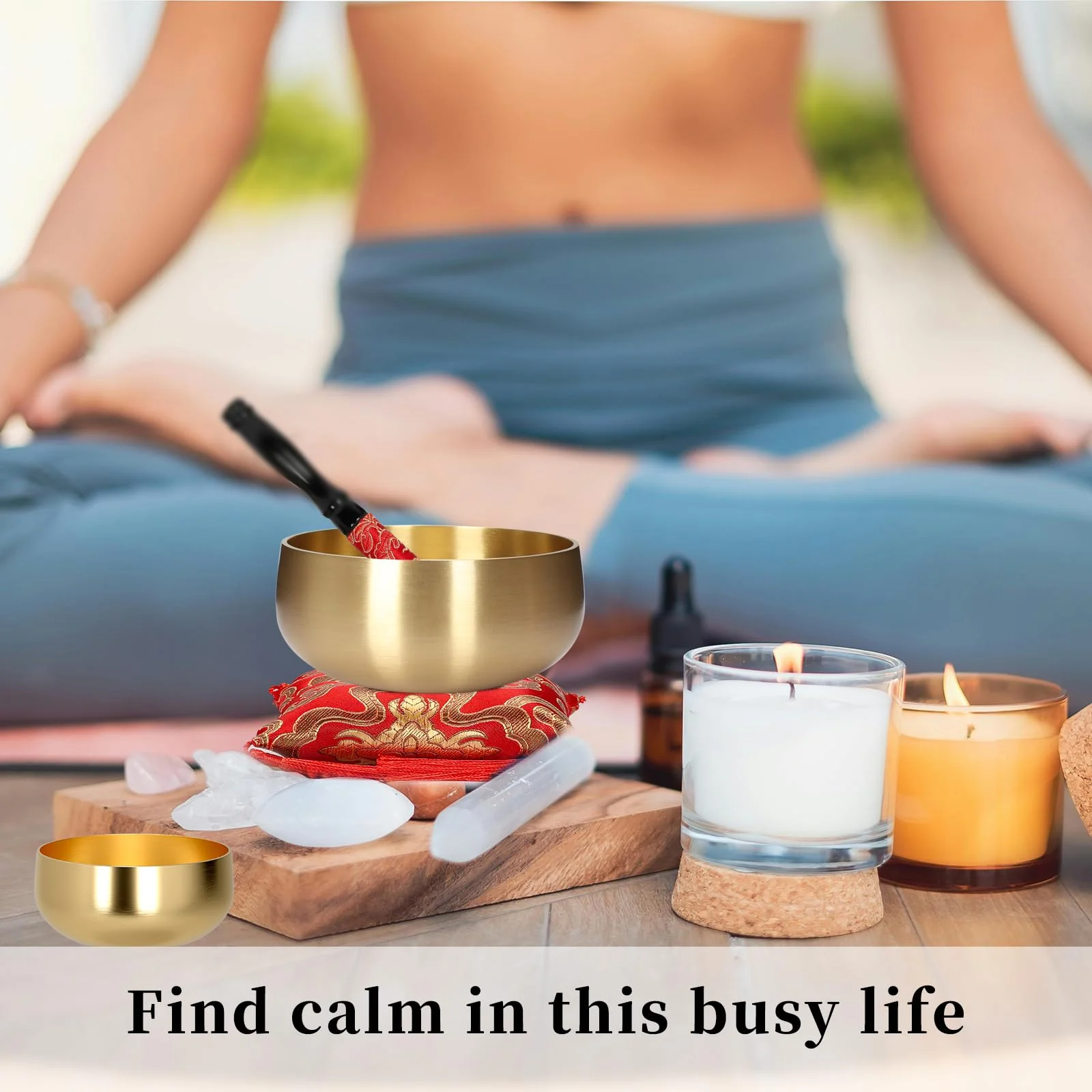 Tibetan Singing Bowl Set - 4" Handcrafted Meditation Sound Bowl for Yoga, Mindfulness Chakra Healing & Stress Relief | Complete Kit with Cushion & Mallet | Spiritual Gifts for Beginners (4 Inch) 4 Inch - Image 6