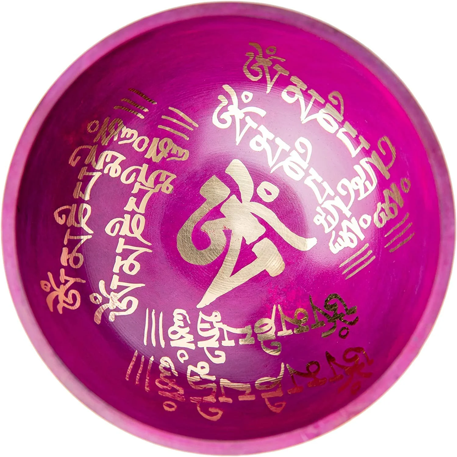 Tibetan Singing Bowl Set - Easy To Play for Beginners - Authentic Handcrafted Mindfulness Meditation Holistic Sound 7 Chakra Healing Gift by Himalayan Bazaar (Orchid) Orchid Pink - Image 4