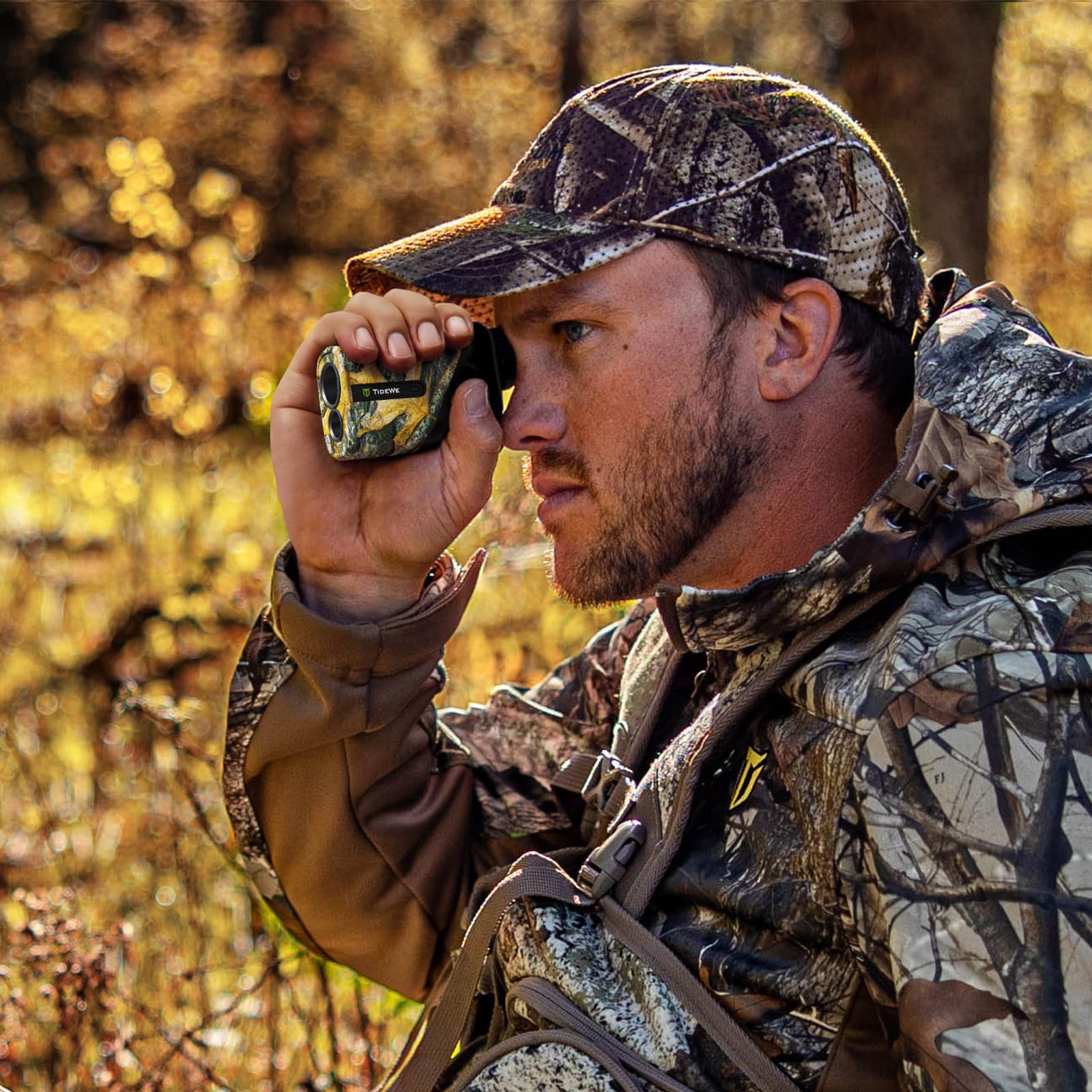 TIDEWE Hunting Rangefinder Mini with Rechargeable Battery, 875Y Laser Range Finder 6.5X Magnification, Distance/Angle/Speed/Scan Multi Functional Waterproof Rangefinder with Case (Leaf Camo) - Image 7