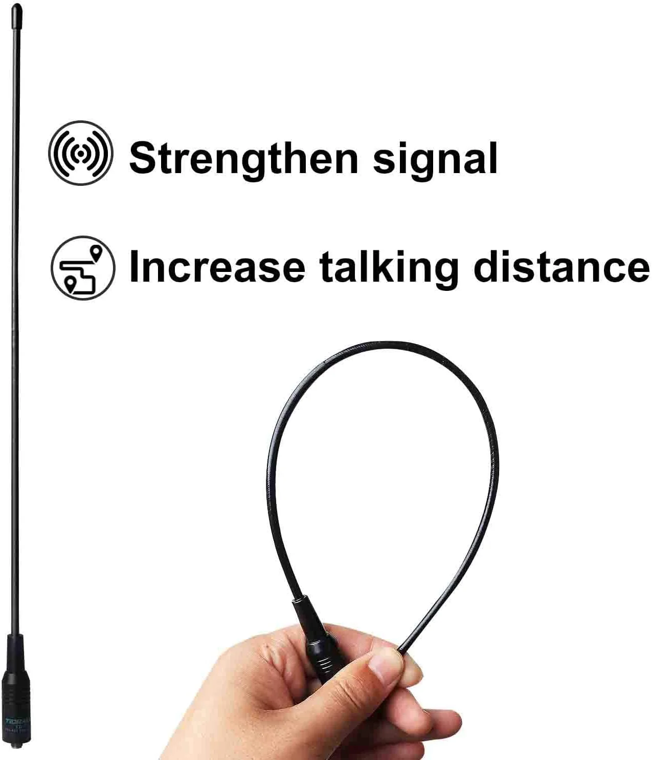 TIDRADIO Air Band Antenna &Police Band (2 Pack, 120/300MHz), for BAOFENG 5RM 5RX A36Plus UV-K5 TD-H3 Ham GMRS Radio Walkie Talkie, SMA-F 2Pack (Air band 15.15" 120/300MHz) - Image 3
