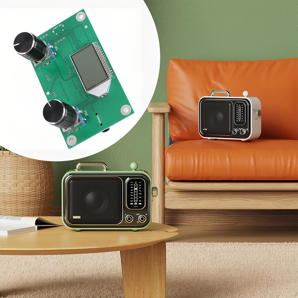 Tiiyee Digital FM Receiver Module, Radio Receiver Module DC 3V to 5V Stereo Adjustable Frequency Modulation Wireless for Receive DSP PLL 76MHz to 108MHz Support Serial Port Control DIY LCD Display - Image 5