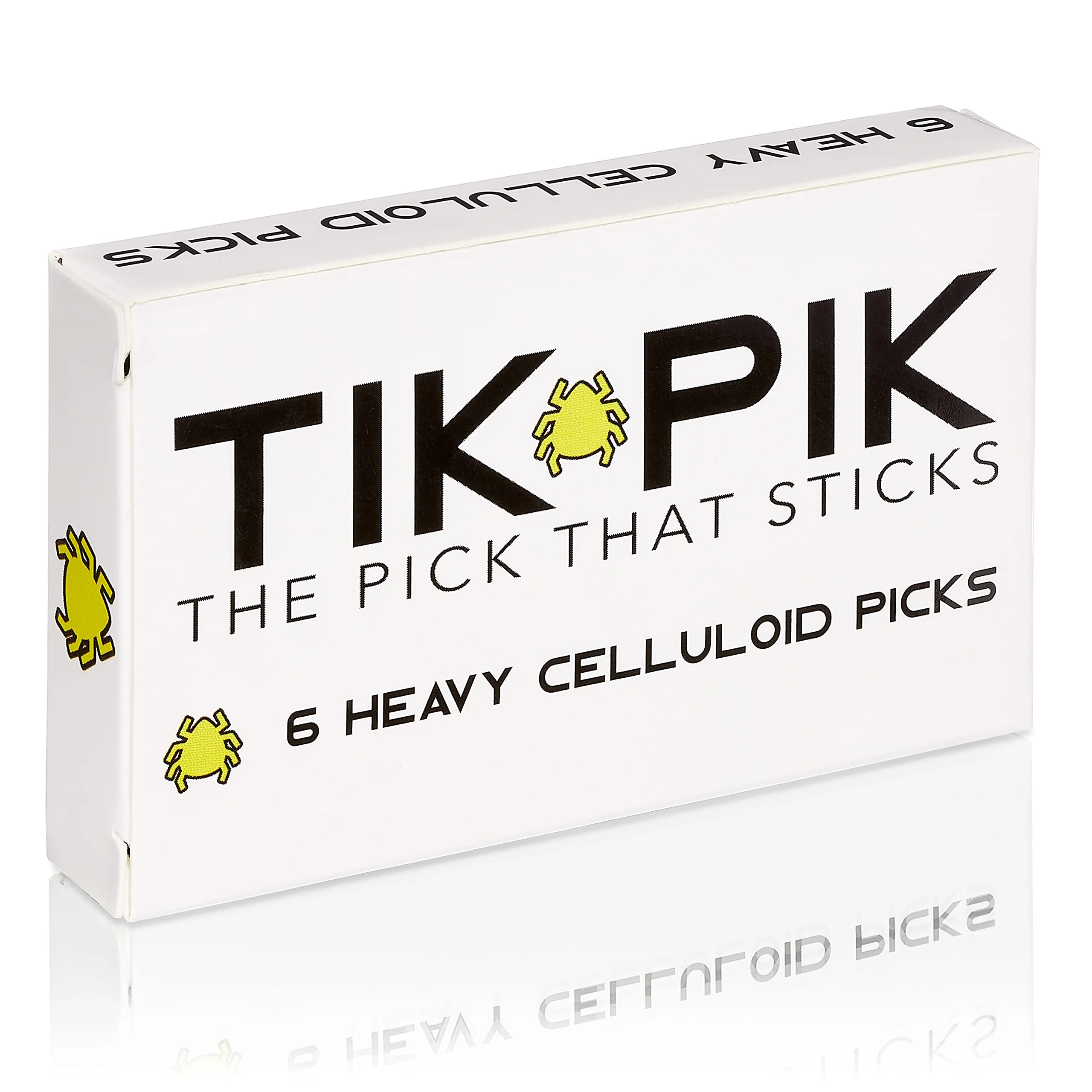 TIK PIK 6-Pack Guitar Picks for Acoustic & Bass Guitars | As Seen On Shark Tank | Black Heavy Gauge 0.96mm Black 6-Pack - Image 3
