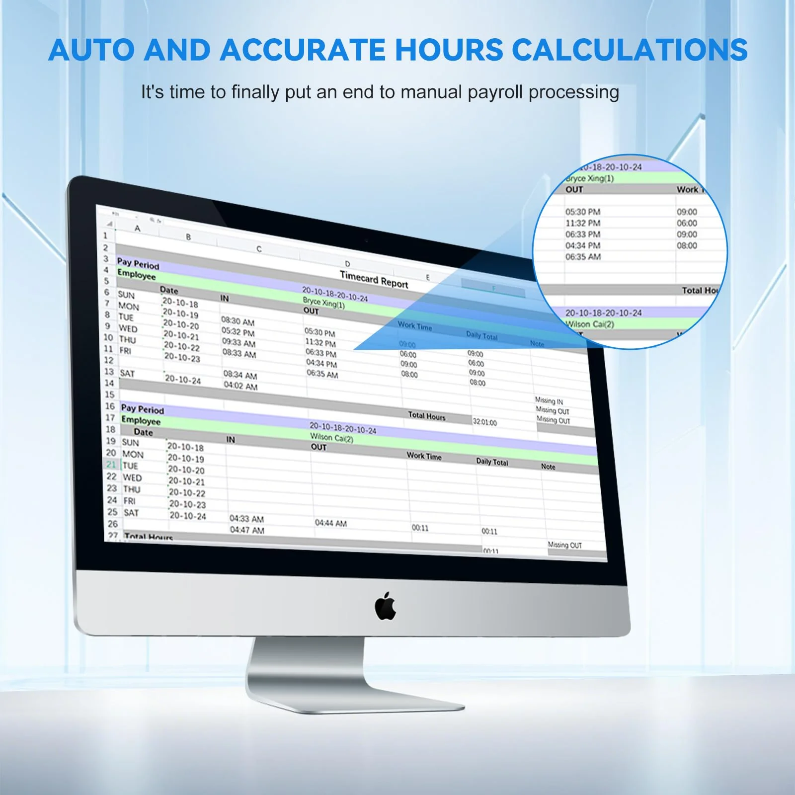 Time Tracking for Small Businesses, Multilingual, with Fingerprint & Pin Input, 1000 Fingerprint & 1000 ID, Employee Time Tracking Device, Working Time Tracking for Small Businesses - Image 6