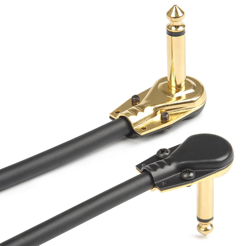 TIMESETL 6 Pack 6 Inch Guitar Patch Cable Ultra Quiet Instrument Effect Pedal Patch Cords 1/4 inch Right Angle Low Profile Pancake Design - Image 4